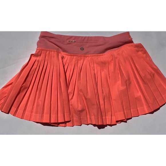 LULULEMON PLEAT TO STREET SKIRT SKORT GRAPEFRUIT - Picture 3 of 7